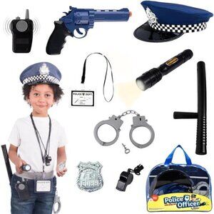 Born Toys Kids Fireman and Policeman Role Play Costume Set, Firefighter Suit